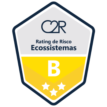 Rating de Risco de Ecossitemas nível B+.